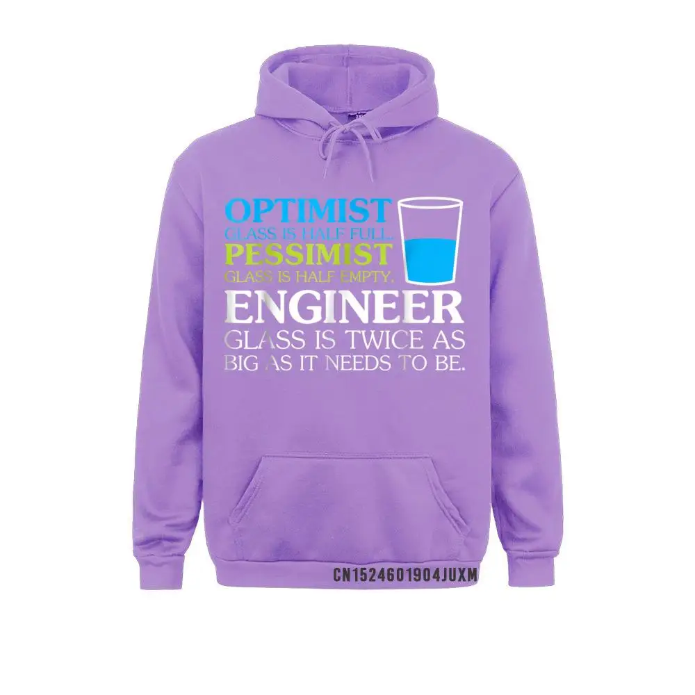 Party Long Sleeve Hoodies 2021 Fashion Clothes Women Men Sweatshirts Funny Engineer Optimist Pessimist Glass Hooded Tops