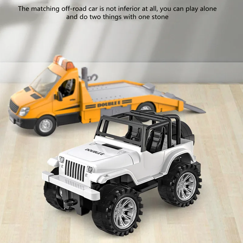 Simulation RC Tractor Traffic Police Road Wrecker Construction Engineering Vehicle  Road Wrecker Kit All Round Driving Car Toys