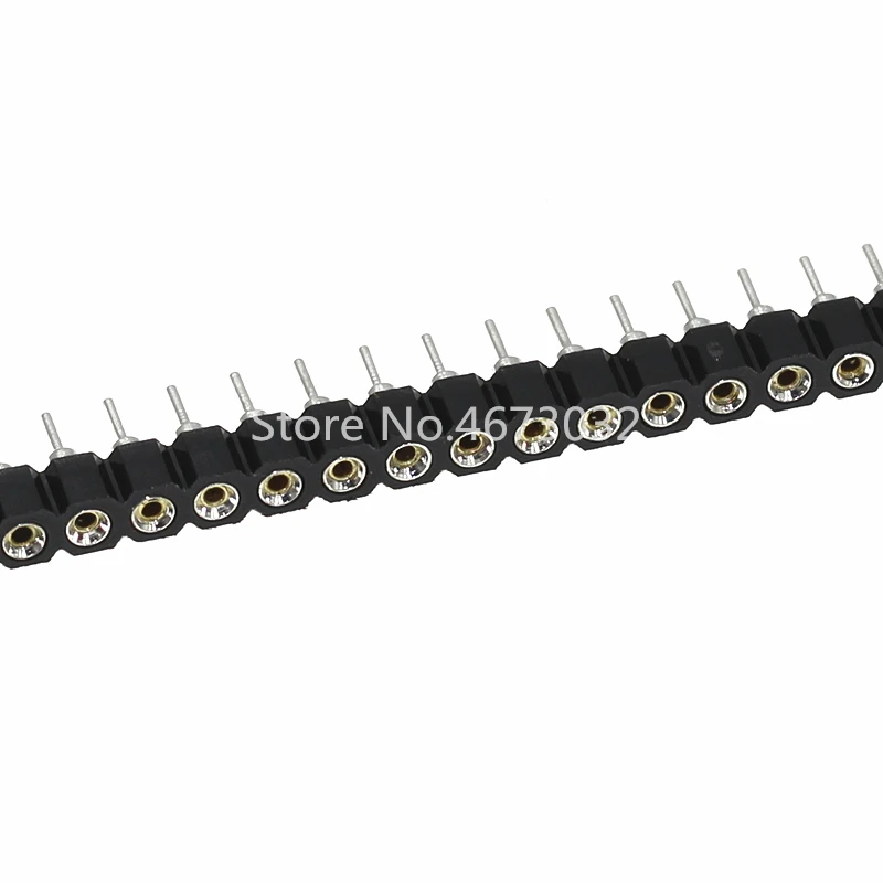 10 Stks/partij 2.54Mm Pin Header Vrouwelijke Enkele Rij 40 Pin 2.54Mm Ronde Pin Connector 1x40