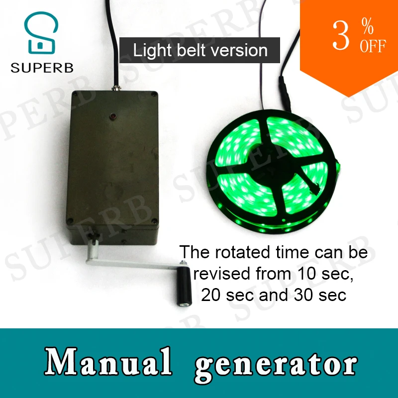 

Manual generator light belt version for Room Escape Chamber puzzle props Adventurer prop escape room game prop control led strip