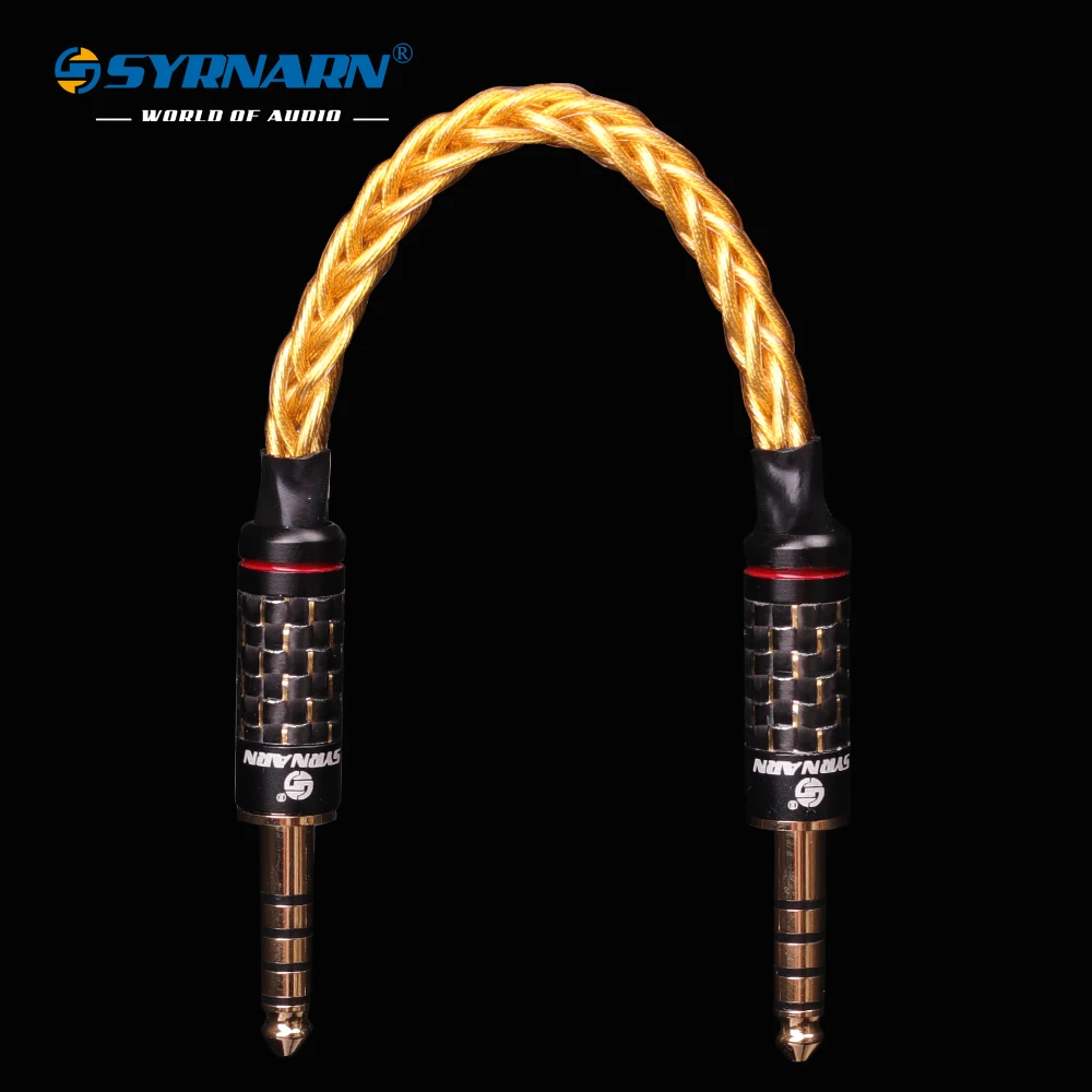 SYRNARN 8C OCC Copper 2.5/3.5/4.4mm to Male Balanced Adapter Recording Cable for Audio Headphone Amplifier NW-WM1ZM2, NW-ZX300A