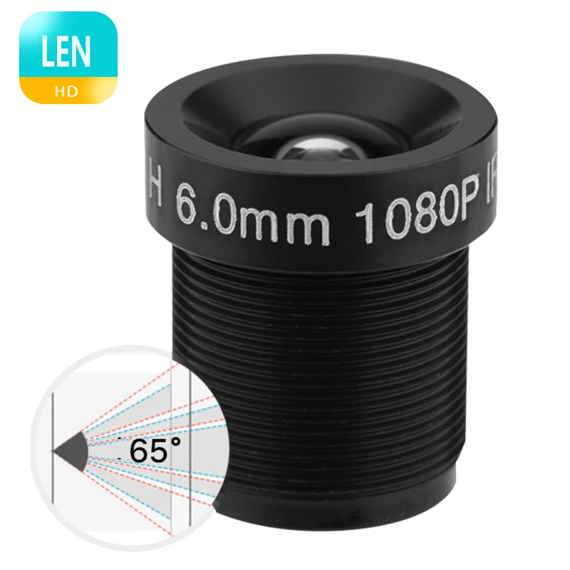 BESDER HD 6mm lens M12 IP Camera Lens CCTV Lens for HD 720P or 1080P Security Cameras, F1.8, 1/2.5