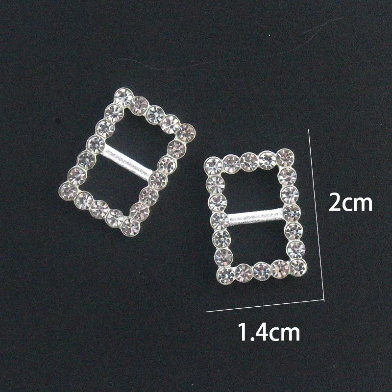 20Pcs Metal Buckles With Rhinestone For Bikini Bra Decoration Diy Belt Rings Sewing Bag Accessories bra rings and sliders strap