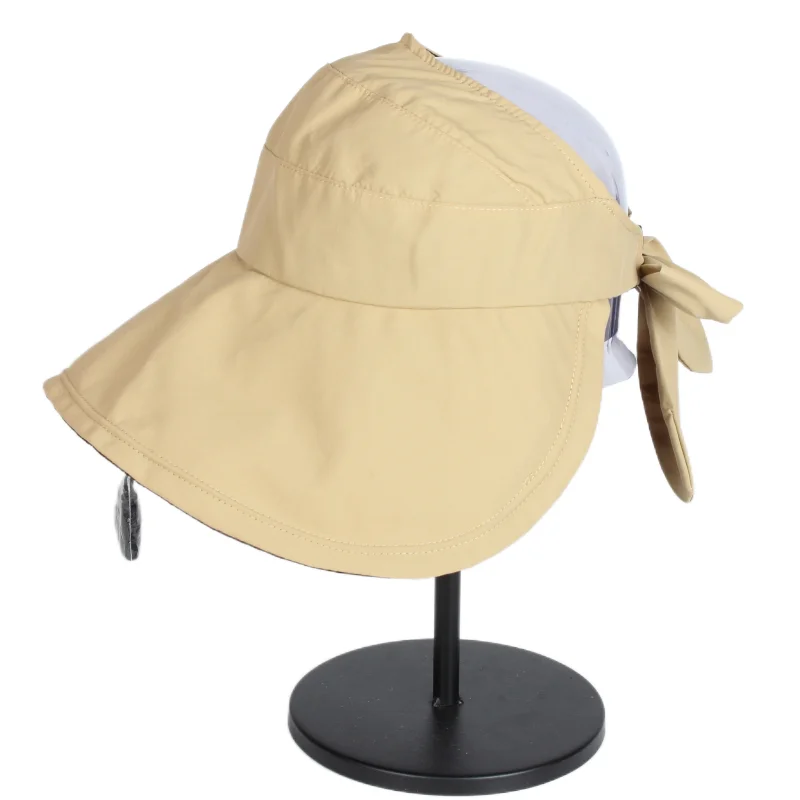 New Fashion style Ladies summer dome hollow top Hats women's Bucket hat Visor Caps With Bowknot