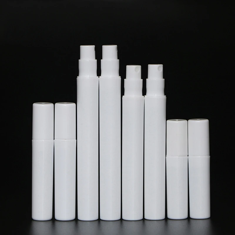 

50Pcs 2ml 3ml 4ml 5ml 7ml Empty Perfume Mist White Spray Plastic Bottle Sample Pen Bottle Small Atomizer Sprayer Vial Container