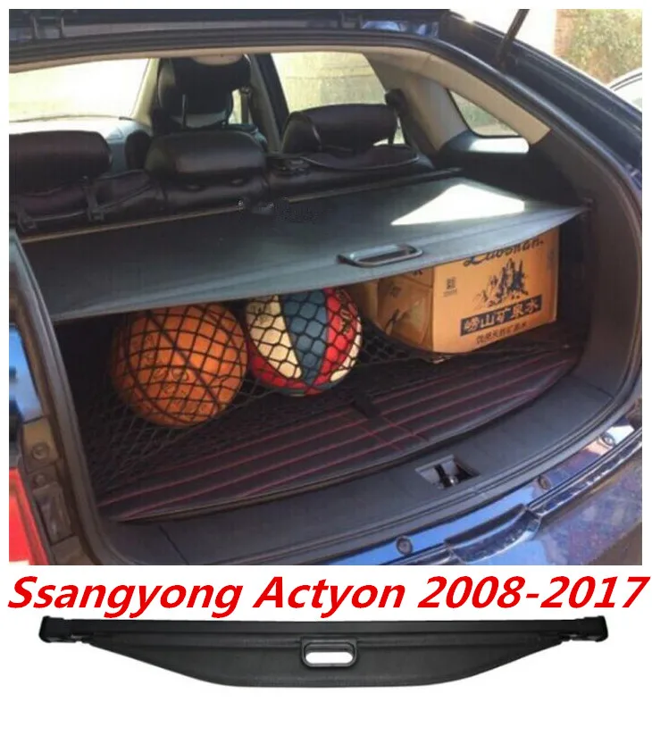 Car Rear Trunk Security Shield Cargo Cover High Qualit Auto Accessories For Ssangyong Actyon 2008-2017