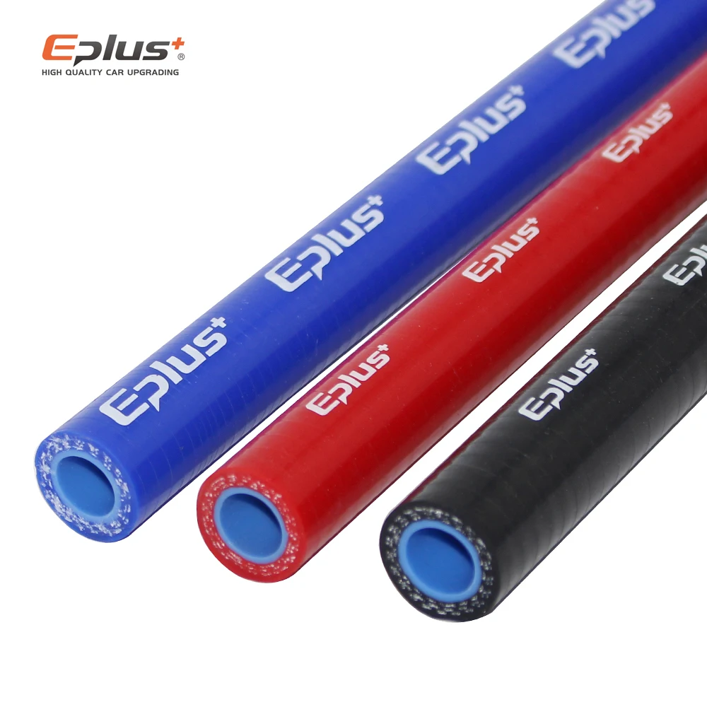 EPLUS-Tuyaux universels en silicone polyester, tube de gel de pton haute température, 4 couches, droit, rouge, multi-taille, moteur de voiture, 1 mètre