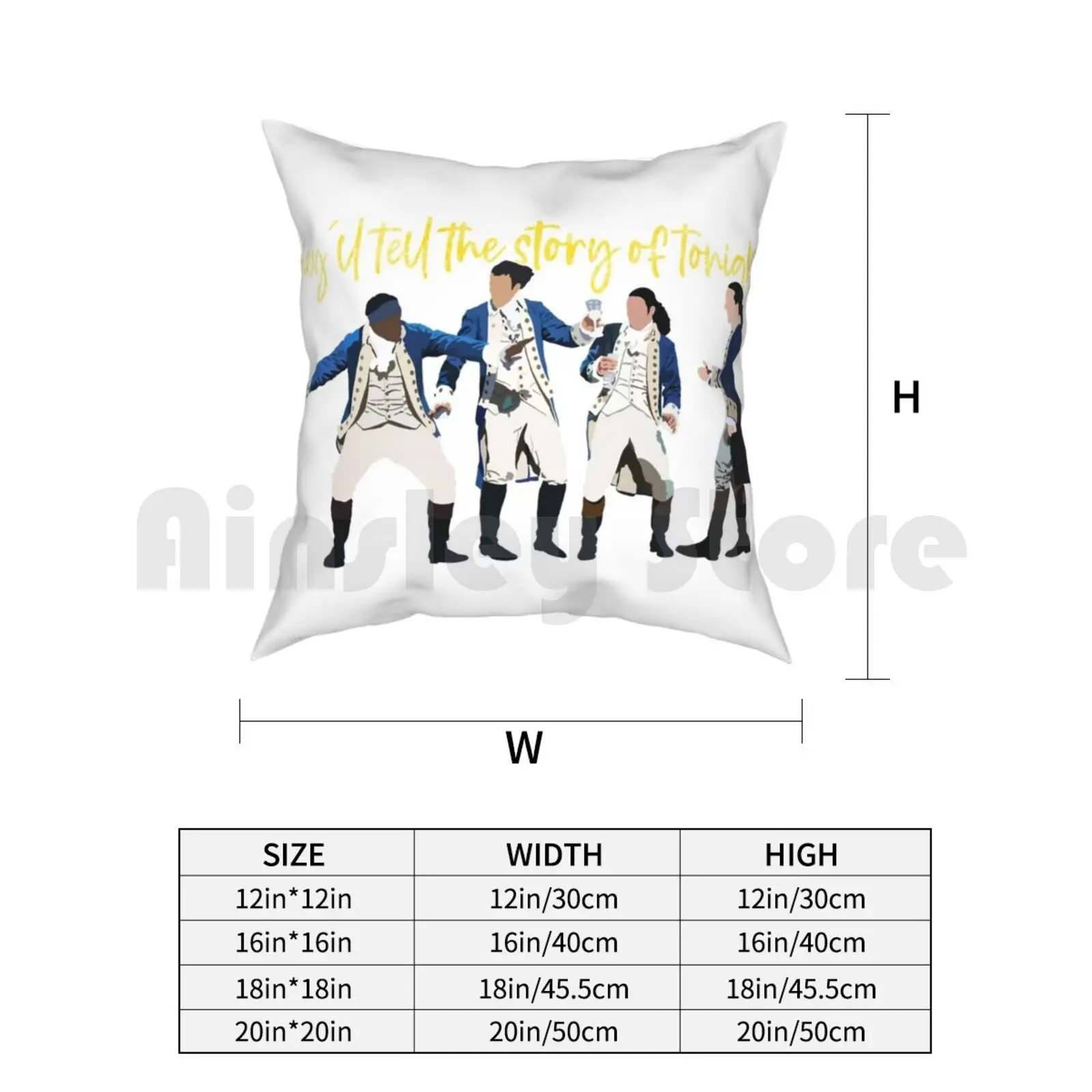 قصة الليلة كيس وسادة مطبوعة المنزل لينة رمي وسادة لين مانويل ميراندا برودواي شعار يكون أكثر البرد حفلة موسيقية مرة واحدة