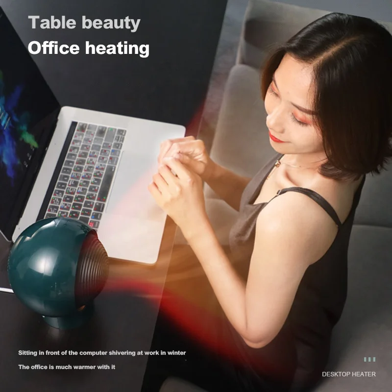 500W Mini przenośny grzejnik elektryczny ciepłe ogrzewanie wentylator powietrza energooszczędne domu biura na biurko łazienka grzejnik cieplej cichy QN15