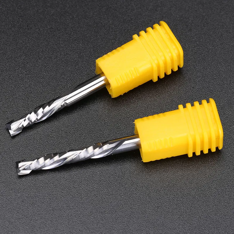 10PCS 1/8 UP DOWN Cut 3.175*17 Two Flutes Spiral Carbide Mill Tool Cutters cnc Router bit, Compression Wood End Mill Cutter Bits