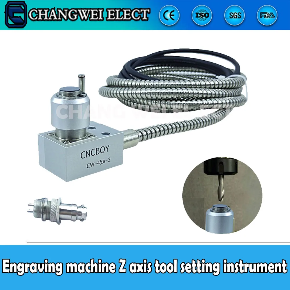 Z-axis tool setter Universal wired tool setter Normally closed Z-axis tool setter CNC probe engraving machine accessories