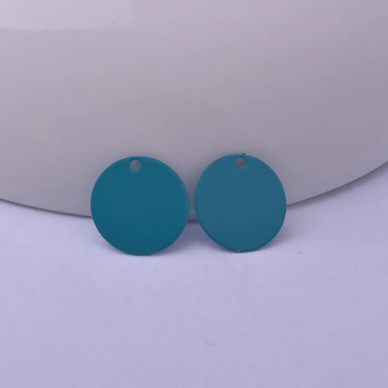 100 Stück AC10604 12mm runde Messinganhänger, glatte, mehrfarbige Accessoires, Anhänger für Ohrringe, Schmuckherstellung – Detail 14