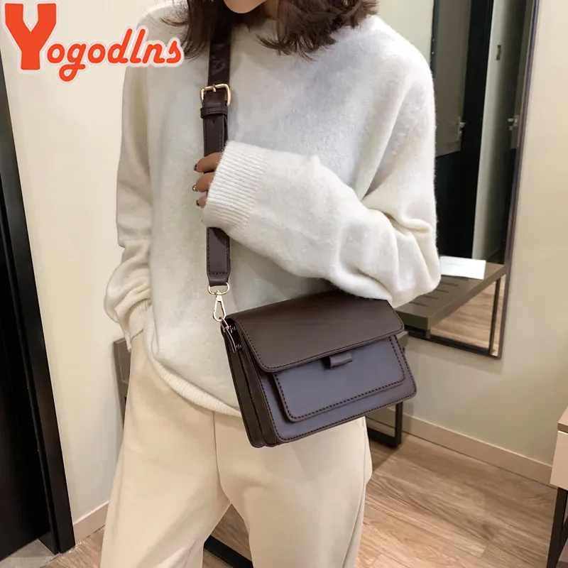 Vintage Shoulder Messenger Bag For Women PU leather Small Square Bag Fashion Crossbody Bag New Trendy Lady Handbag sac