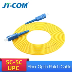 Cabo de remendo de fibra óptica monomodo, SC UPC, SM, 2.0mm, 3.0mm, 9/125um, FTTH, cabo de fibra, Jumper óptico, 3m, 5m, 10m, 30m