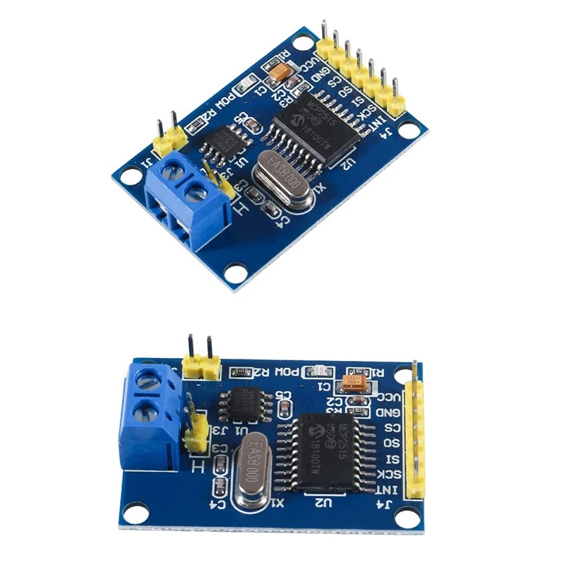 Imagem -03 - Pode Bus Módulo Tja1050 Receptor Spi Módulo Compatível com Arduino Raspberry pi Peças Mcp2515