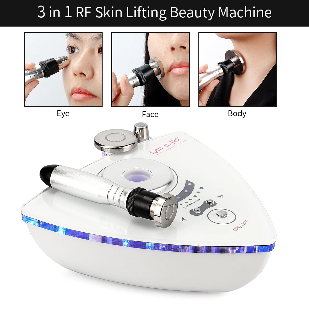 3 in 1 RF Tripolar Skin Lifting Machine Remove Eye Neck wrinkle Double Chin Face&Eye Lifting Tighten Body Slimming Beauty Device