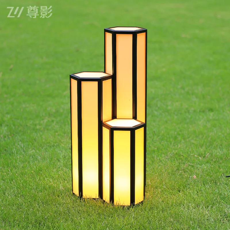 Stainless Steel Lawn Lamp Outdoor Courtyard Aisle Floor Lamp Can Be DIY Combination Outdoor Engineering Landscape Lighting