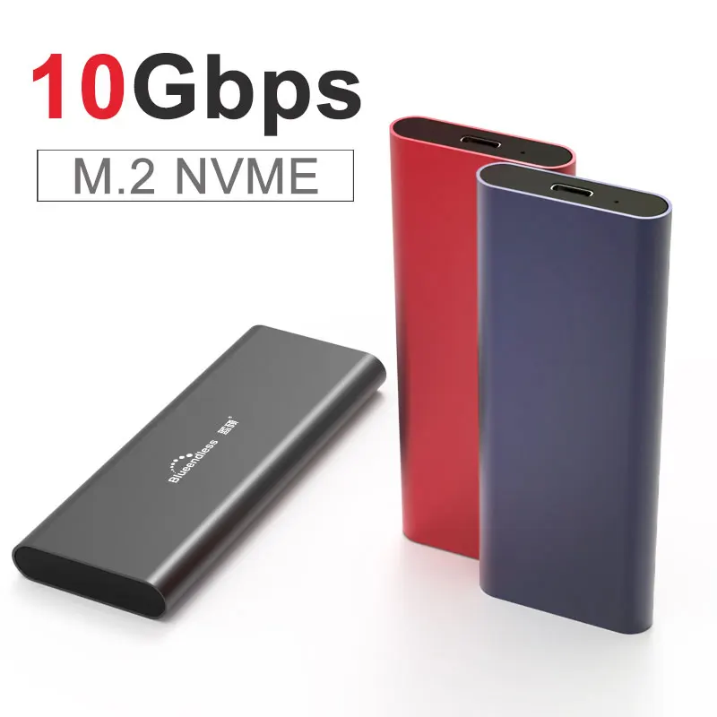 PCIE M.2 NVME USB SSD Enclosure M Key Type C USB 3.1 2240/2280 SSD Case Aluminum 10Gbps External Box Solid disk external