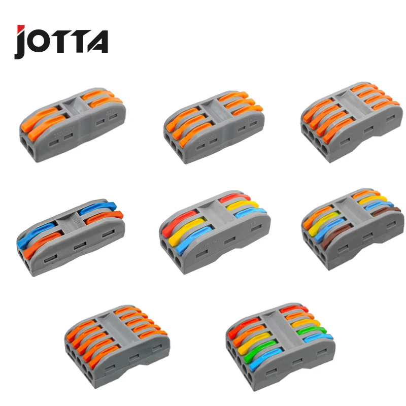 10PCS Terminal Push-In 2/3/4/5 Pin Conductor Terminals Block Cable Splitter Led Light Connector