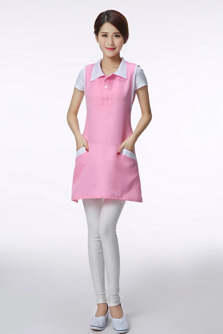 Beauty salon beautician work clothes apron Korean version fashion nail waitress sleeveless skirt female supermarket apron