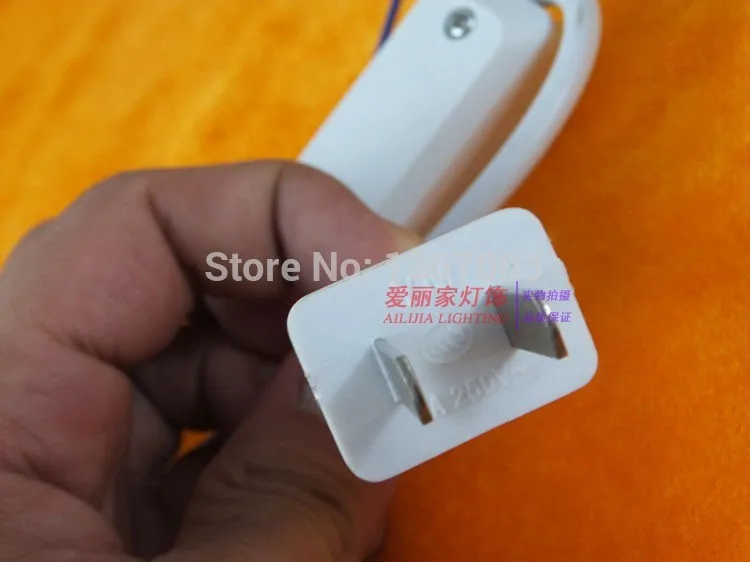 2pcs US Plug Light Switching White Black Color, Two switch on line Cable 1.8m On Off Power Cord For LED Lamp