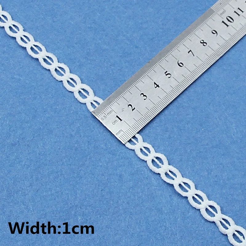White Embroidered Lace Trim for DIY Crafts