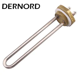 12V Solar Resistance U Type Water Heating Element DN32 Copper Thread Heater 200W 300w