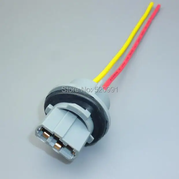 shhworldsea 1PC T20 Single Filament Car Bulb Socket Brake Turn Signal Light Harness Wire LED Pig Tail Plug T20 Lamp Holder