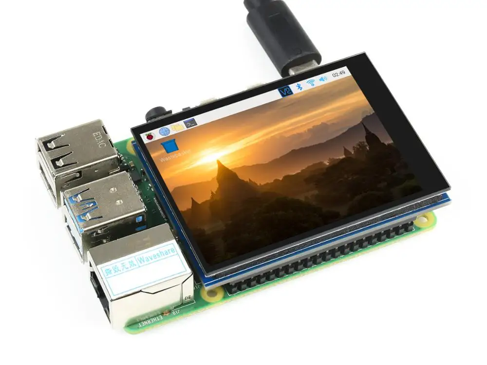 Waveshare 2.8inch Capacitive Touch Screen LCD for Raspberry Pi 5/4B/3B/Zero, 2.8inch DPI LCD, 480*640, DPI, IPS