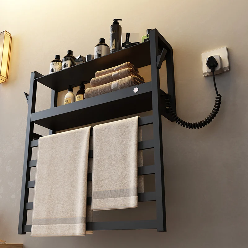 electric towel warmer with a timer wall mount, electric towel rack stainless steel, heated towel rack for bathroom