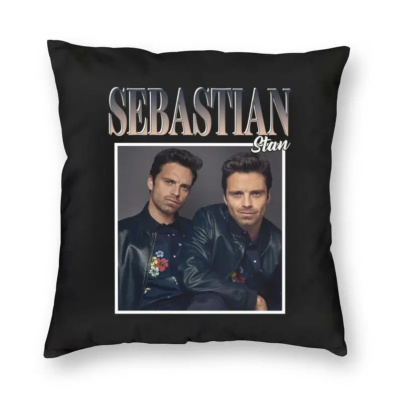 Nordic Style Sebastian Stan Throw Pillow Case Decoration Custom Cushion Cover 40x40 Pillowcover for Living Room