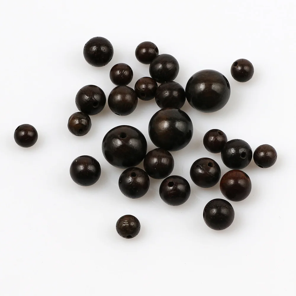 6/8/10/12/15mm Burmese Sandalwood Wooden Spacer Beads Round Balls Natural Wood Loose Beads For Jewelry Making Diy Accessories