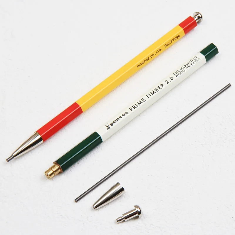 Japan HIGHTIDE Color Retro Mechanical Pencil Penco 2.0mm Mechanical Pencil with Sharpener 1PCS