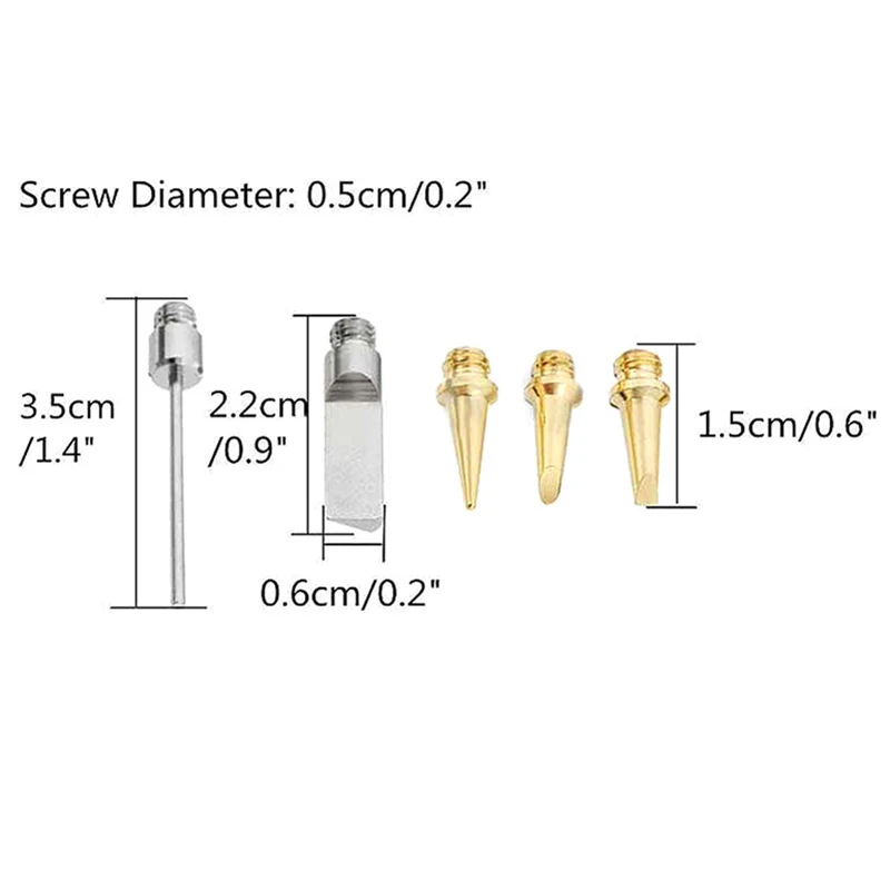 5pcs Nozzle For HS-1115K Soldering Iron Cordless Welding Tools Gas Welding Tips