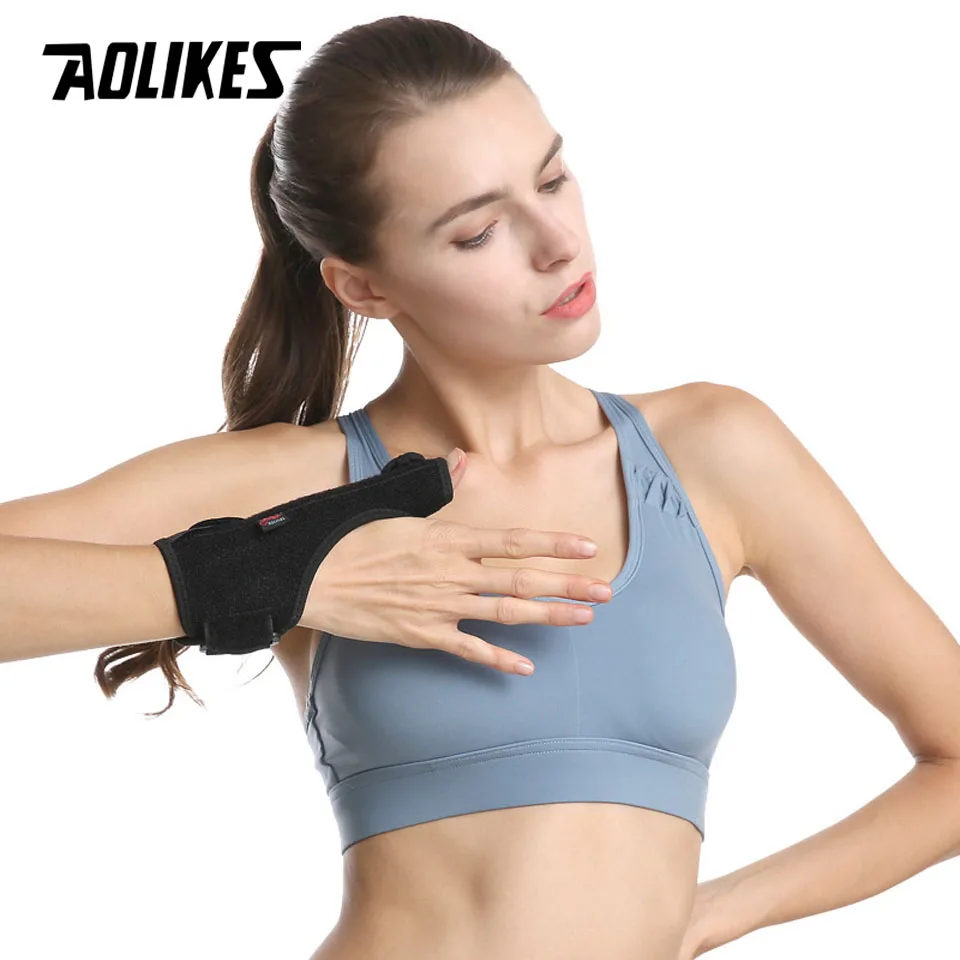 AOLIKES 1PCS Wrist Support Thumb Hand Brace Splint Sprains Arthritis Wristband Belt Finger Splint Tennis Sport  Wrist Protection