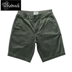 Kurze gerade lässige Armee hose Vintage Chino Overalls Shorts Herren lose Sommer Khaki Fünf-Punkt-Hose Twill Retro Amry Green