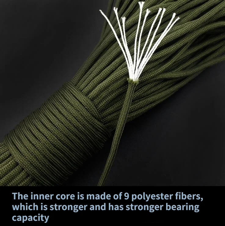 31M Paracord 550 Quân Ngụy Trang Chuyên Cơ Loại 9 Lõi Dây Phát Sáng Trong Bóng Tối 2Mm Dây Sinh Tồn 4mm Dây Dù Phơi Quần