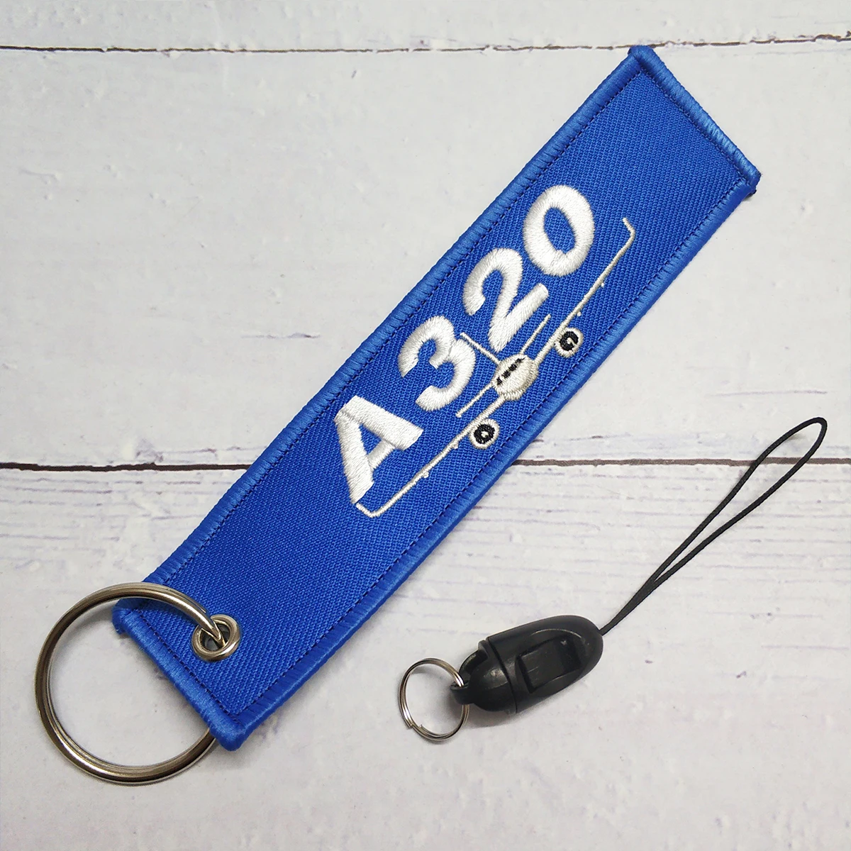 1 Set Blue Embroidery Airbus A320 Phone Strap Wrist Strap Lanyard for Keys Gym Phone Case Straps Badge Holder for Aviator