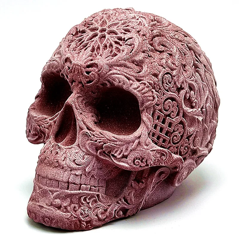 

3D exquisite skull silicone mold DIY candle soap resin model kitchen making iced chocolate cake decoration tool
