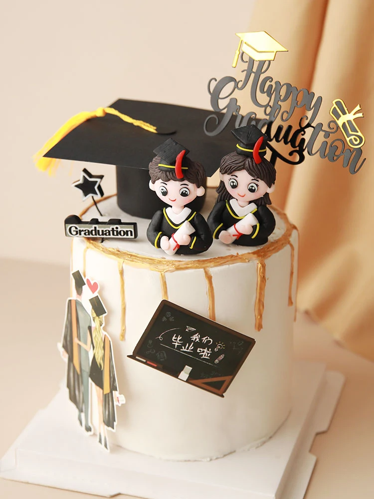 Graduation Gift Cake Decoration Lovely Doctor Doll boys and girls festival ceremony topper Cute Little Doctor Cake Decoration