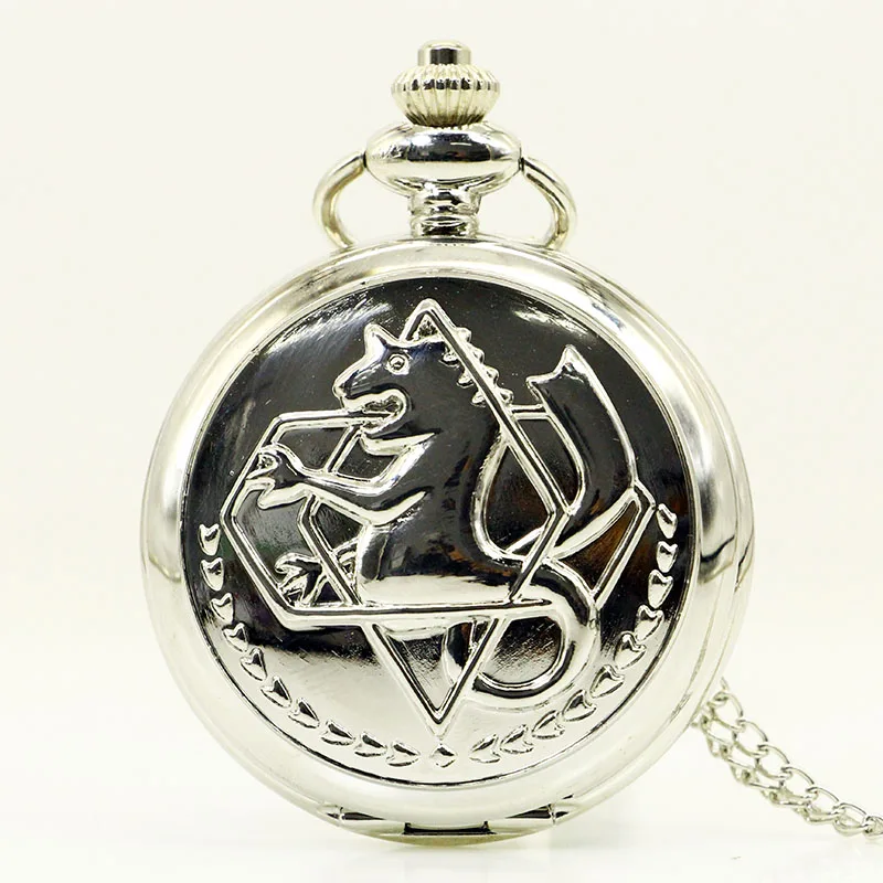 Fashion Tone Fullmetal Alchemist orologio da tasca Cosplay Edward Elric con catena regalo per ragazzi Anime