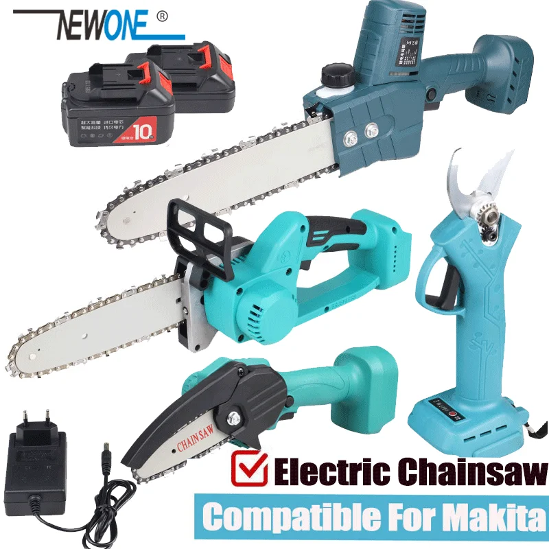 Compatible with Makita 18V Battery and Charger Bare Electric Chainsaw/Prunner Shear Woodworking Battery and Charger not Included