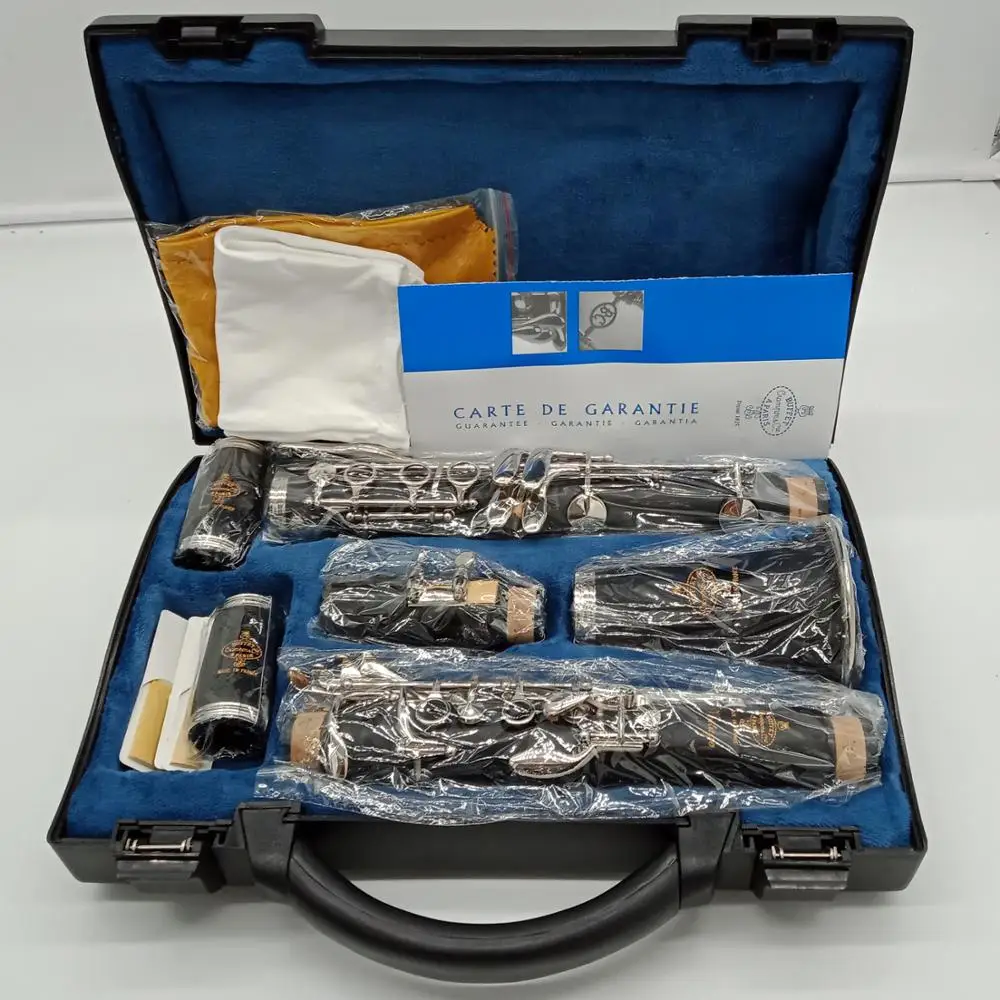 

Music Fancier Club Bakelite Bb Clarinets R13 Professional Clarinet Silver Plated Keys 17 Keys With Case Mouthpiec