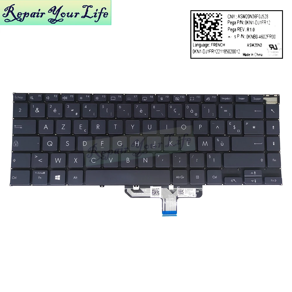 

UX5400 FR French AZERTY Backlight/Backlit keyboard for Asus ZENBOOK FLIP UX5400E UX5400EA UX5400EG 0KNB0-4602FR00 0KN1-DJ1FR12