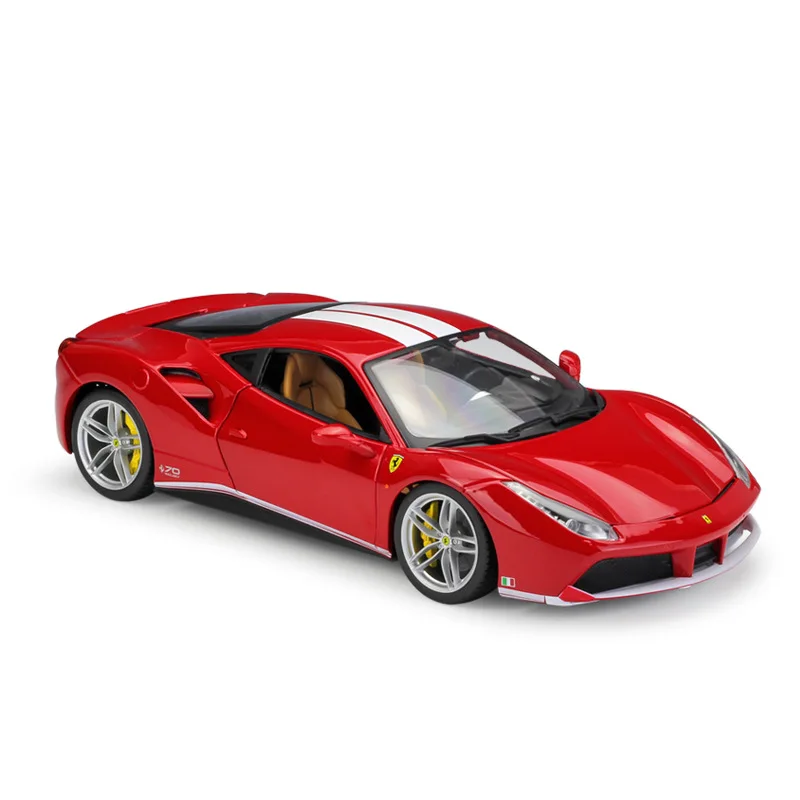 Bburago 1:18 New Ferrari 70th anniversary of the 488GTB  car sports car simulation alloy car model Collect gifts toy