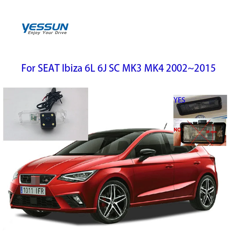 CCD Rear View Camera For SEAT Ibiza 6L 6J SC MK3 MK4 2002~2015 Parking Reverse Backup  CAMERA /license plate led camera