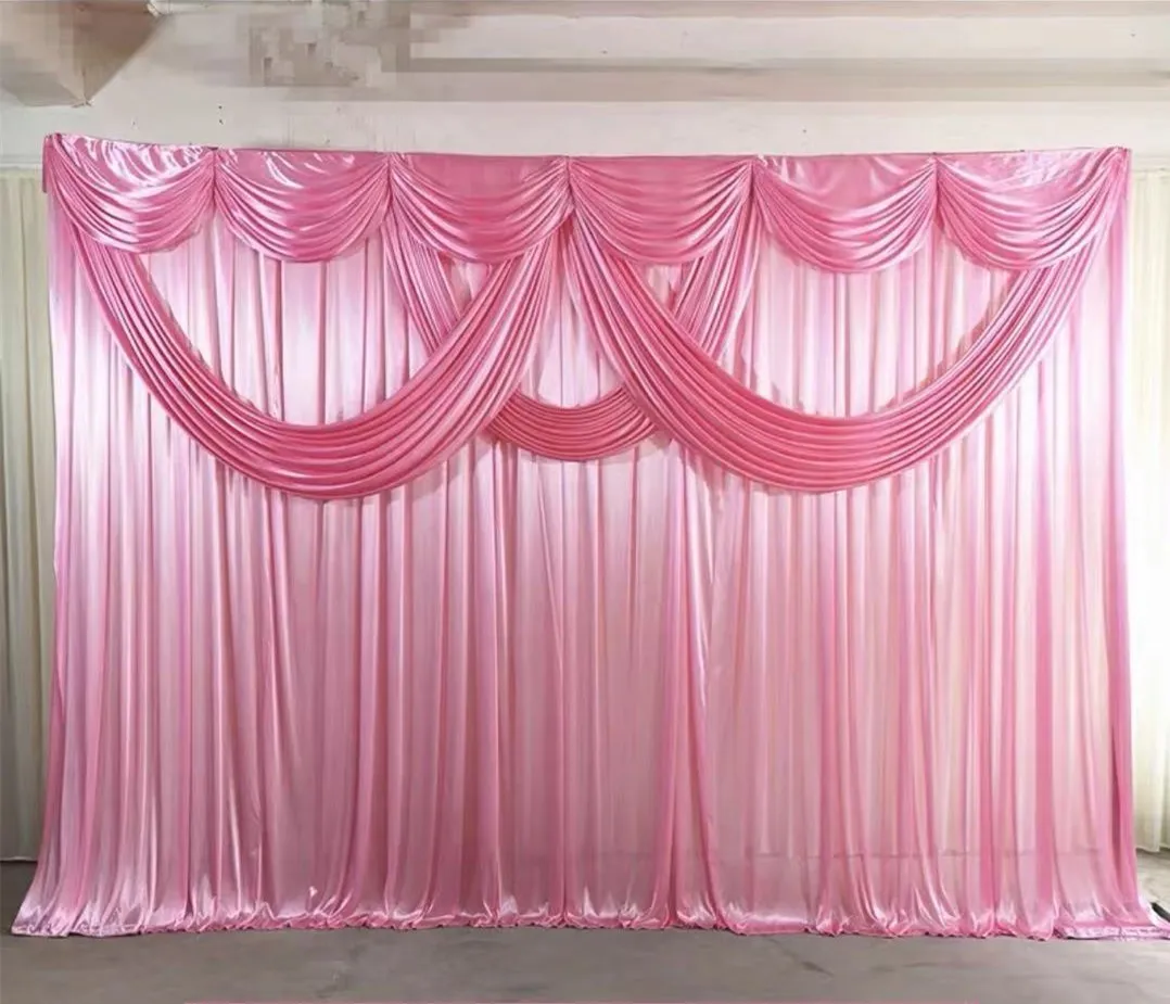 

Customized Party Wedding backdrop Decoration curtains Drape panels Photo Booth Stage Backdrops with swags