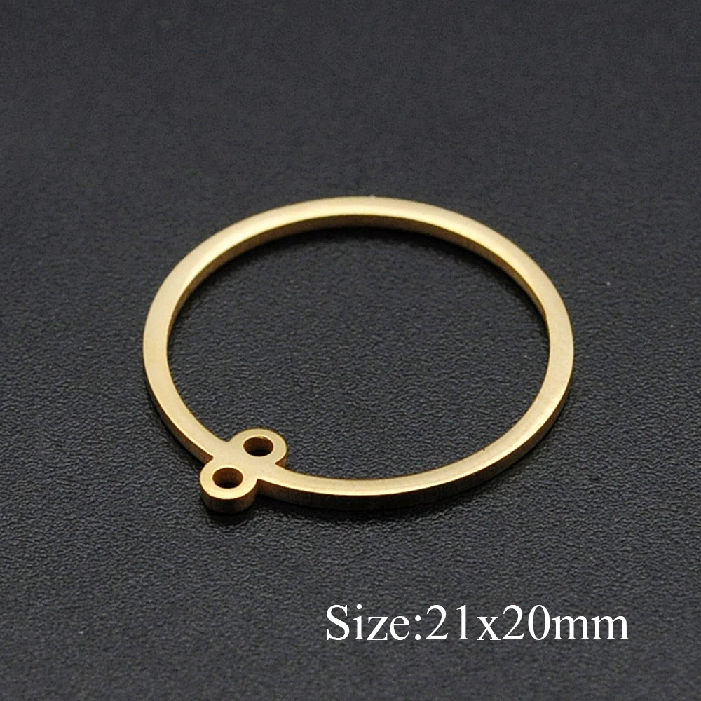 10pcs/lot 316 Stainless Steel Different Geometric DIY Earring Connectors Findings Charm Pendant Wholesale  OEM Order Accepted