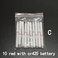 C rojo y batería