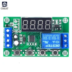 YYC-2S Delay Relay Module Led Display Adjustable Programmable 5V/24V Fixed Time Decoupling Pulse Cycle Power Off Trigger